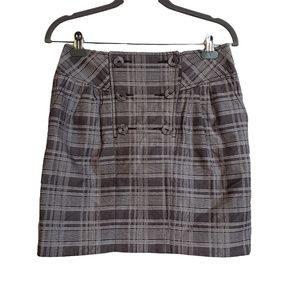 DYNAMITE Military style Gray Plaid Skirt 5